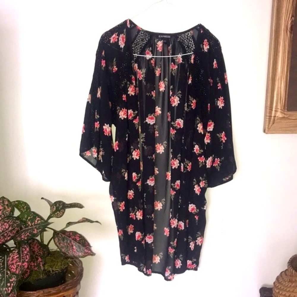 COPY - Express Chiffon floral kimono  cover up